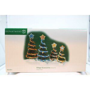 Dept 56 Village Accessories - Tinsel Trees, Set of 4